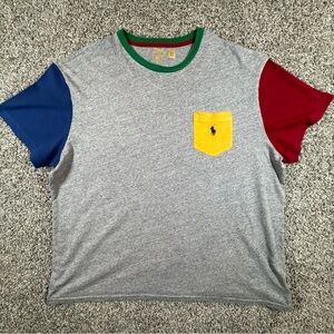 POLO RALPH LAUREN Men’s XL Colorblock Classic Fit Jersey Pocket T-Shirt